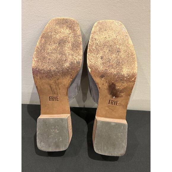 Women's FRYE Cindy Suede Block Heel Mule Sandals size 7M - Picture 5 of 9